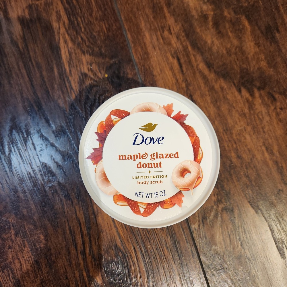 New Dove Maple Glazed Donut Limited Edition Body Scrub 15 OZ